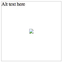 Google Crome being a good citizen showing border, alt text and keeping dimensions